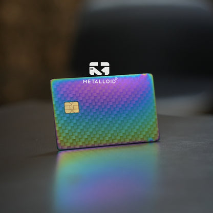 Rainbow fiber metal card