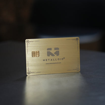 Brush Gold Metal card