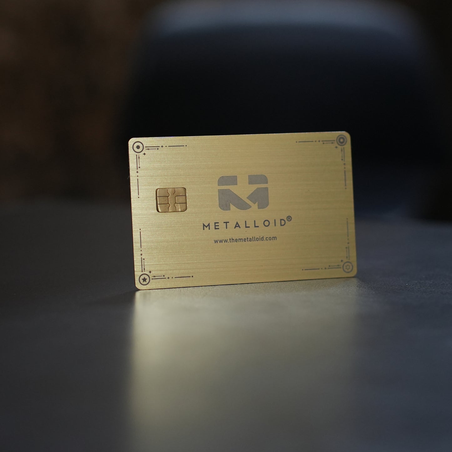 Brush Gold Metal card