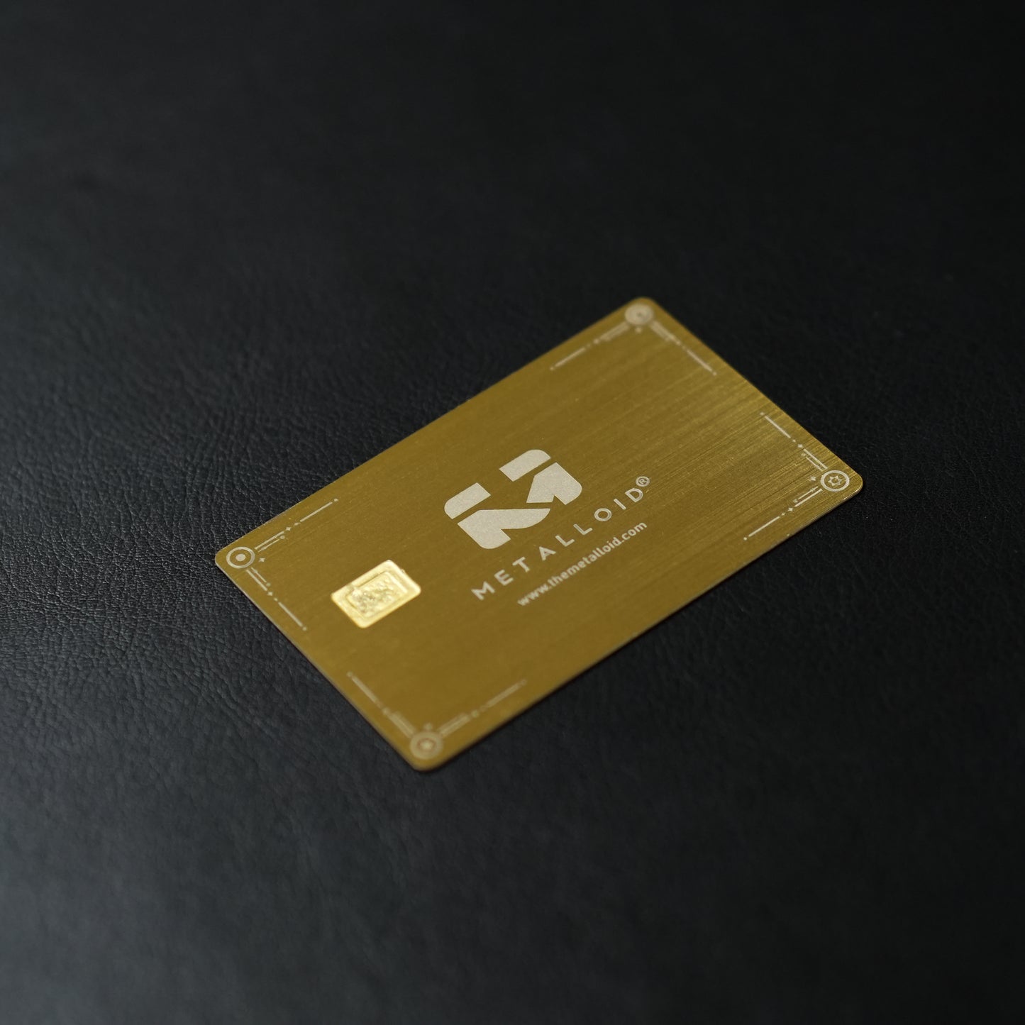 Brush Gold Metal card